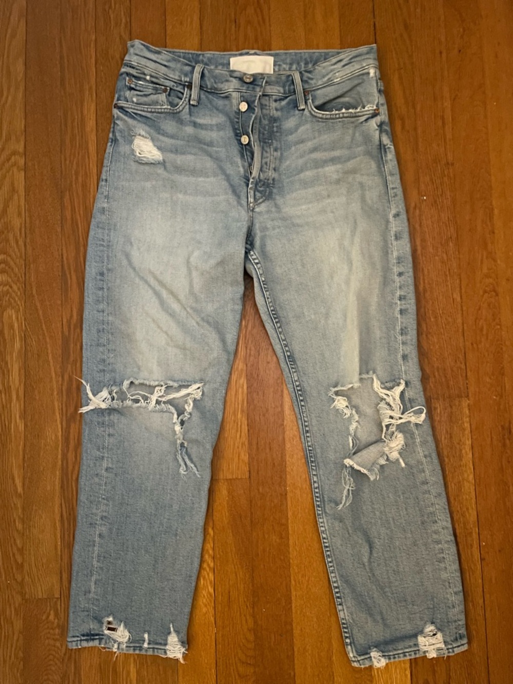 MOTHER The Tomcat Light Blue Denim Jeans